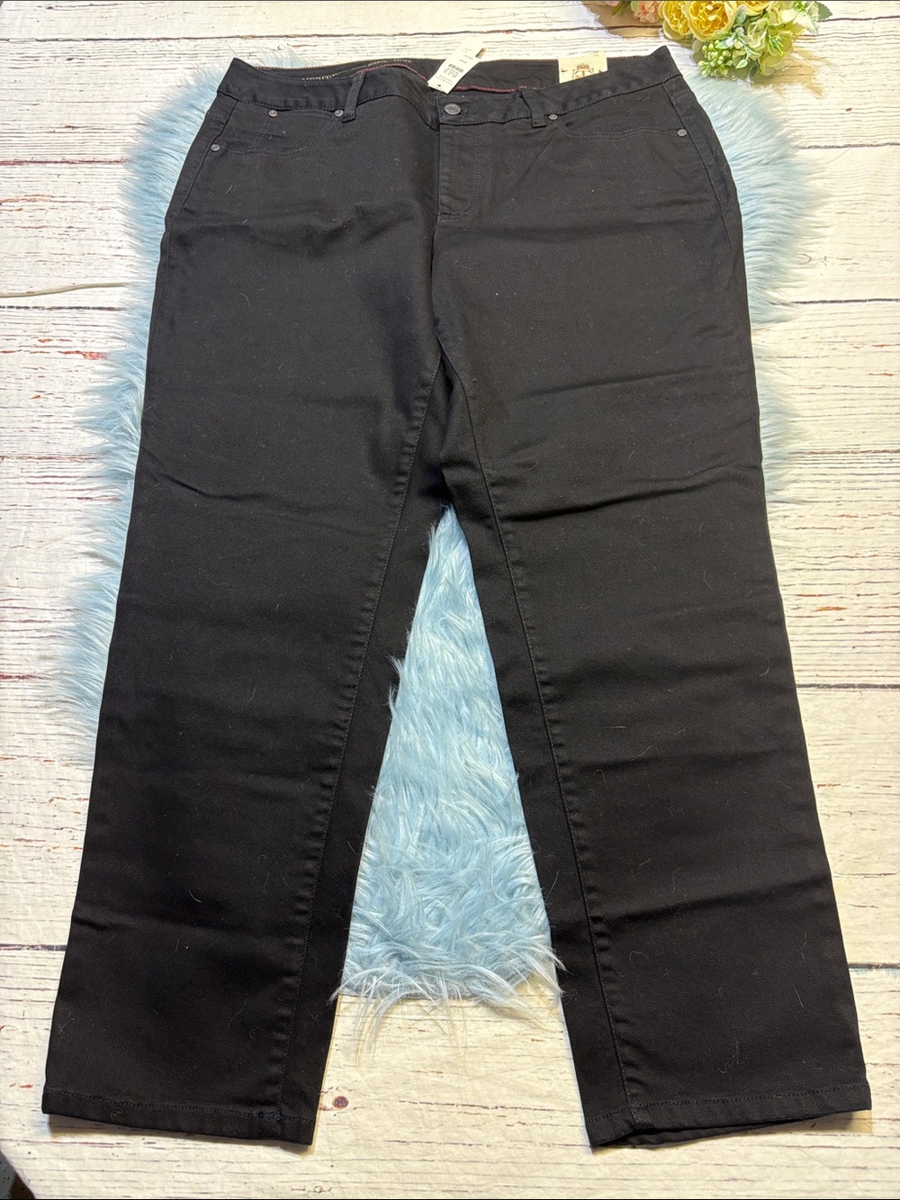 NWT Talbots W-Heritage Black Slim Ankle Jeans sz 18WP